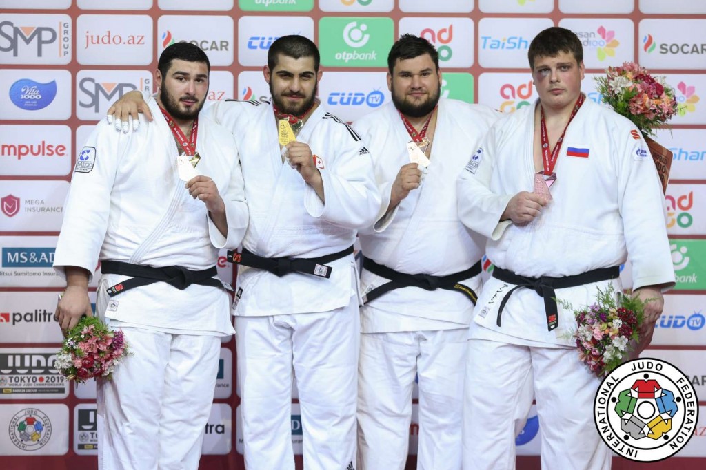 +100kg medalists at Judo GRAND SLAM BAKU 2019