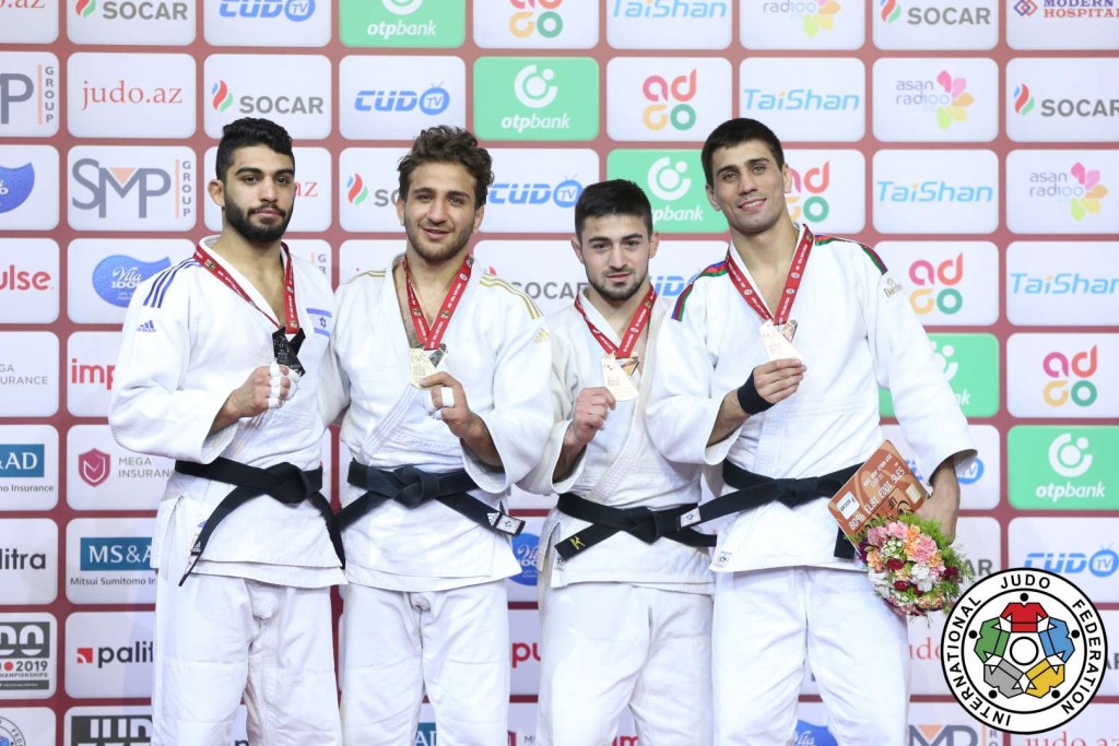 -73kg Medalists at Judo GRAND SLAM BAKU 2019
