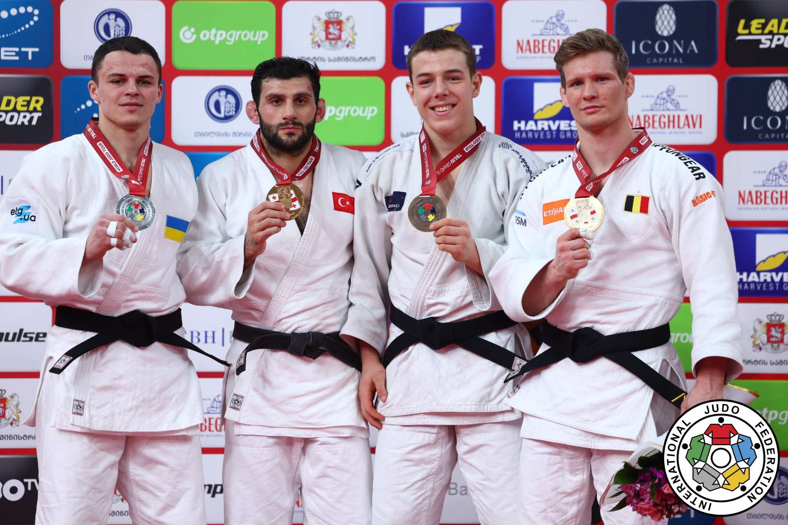 
-81kg Medalists. From left, SVIDRAK, Mykhailo, ALBAYRAK, Vedat, SIMIN, Mihajlo, CASSE, Matthias.