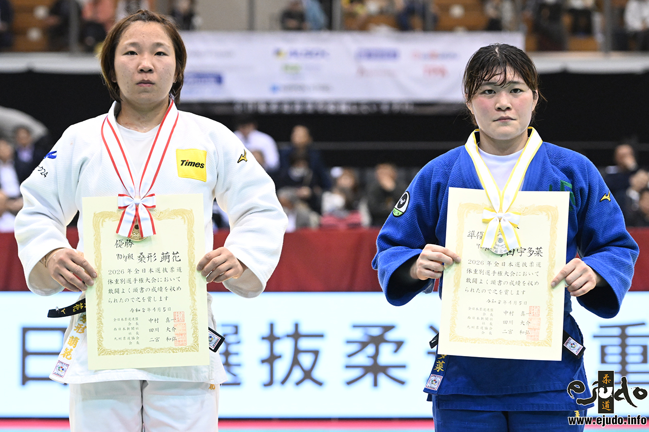 -70kg Medalists. From left, KUWAGATA, Moka, TERADA, Utana.