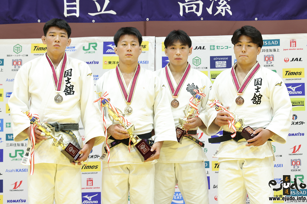 -81kg Medalists. From left, SATO, Kosei, OKUDA, Taichi, SIMIZU, Tenryu, ODA, Akiyumi.
