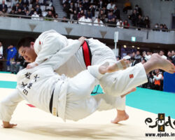 1回戦、斉藤立が大吉賢から大内刈「一本」