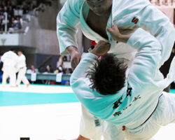 2回戦、斉藤立が松本達也から大外刈「一本」