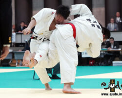 4回戦、斉藤立が後藤昌毅から大外刈「一本」