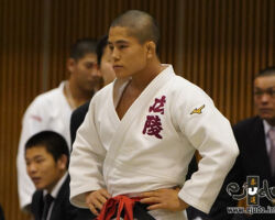 55kg級、決勝に臨む佐藤優磨(広陵高3年)