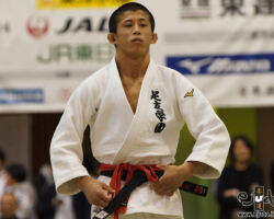 60kg級決勝に臨む高田顕矢(足立学園高2年)。昨年度大会は66kg級で2位入賞