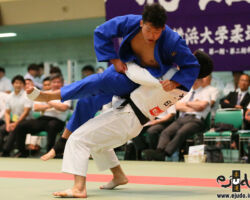 3回戦、日本体育大の副将大吉賢が日本大・山口貴也から裏投「一本」